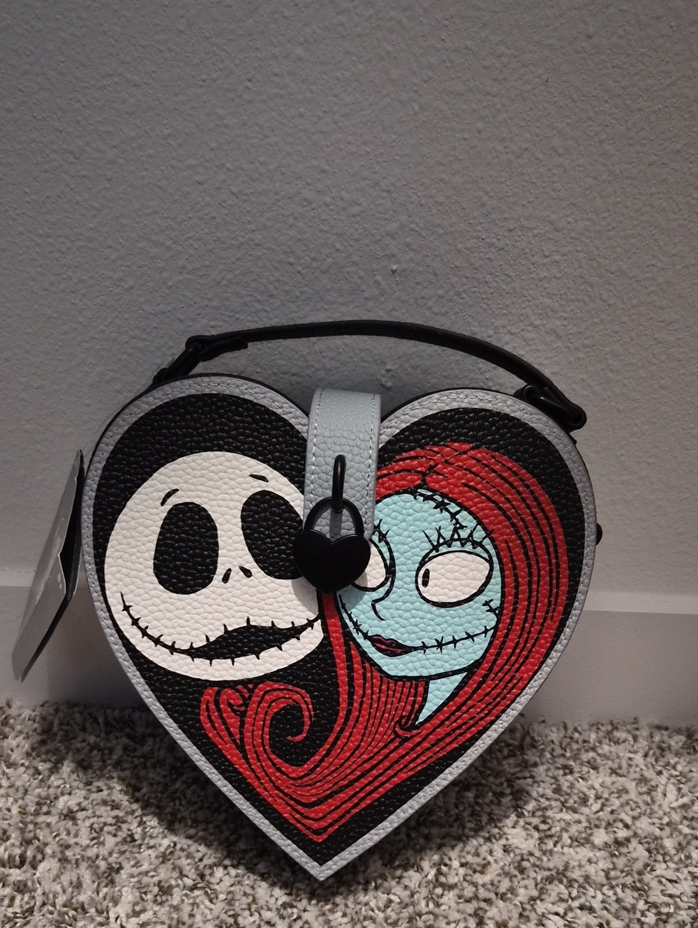Disney Heart-Shaped Mini Bag with Black, Red & Light Blue Graphic
